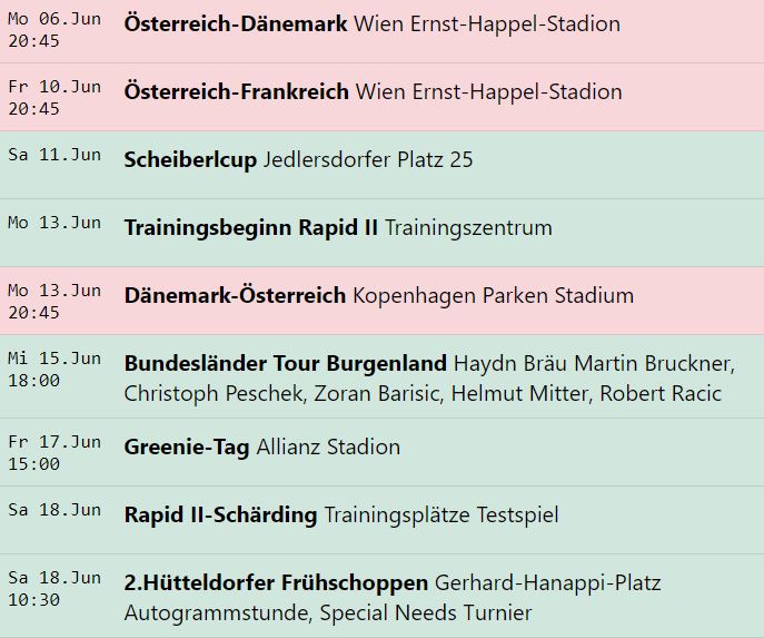 Fußball-Termine gefällig?